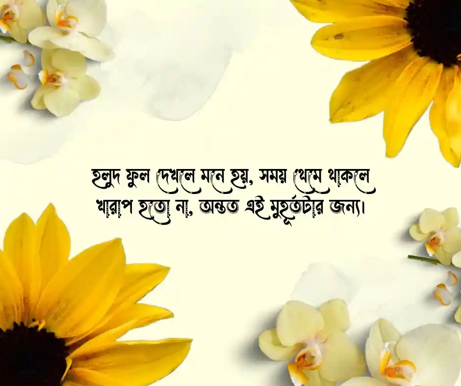 হলুদ ফুল নিয়ে ক্যাপশন