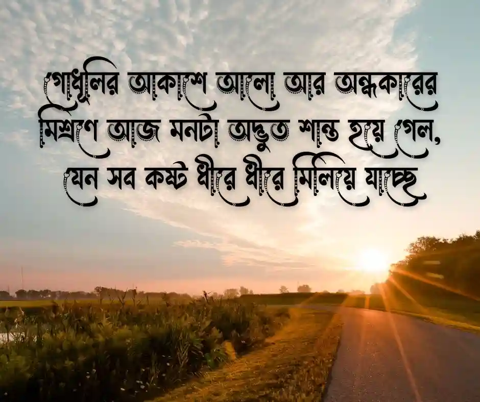 গোধূলি বিকেল নিয়ে ক্যাপশন