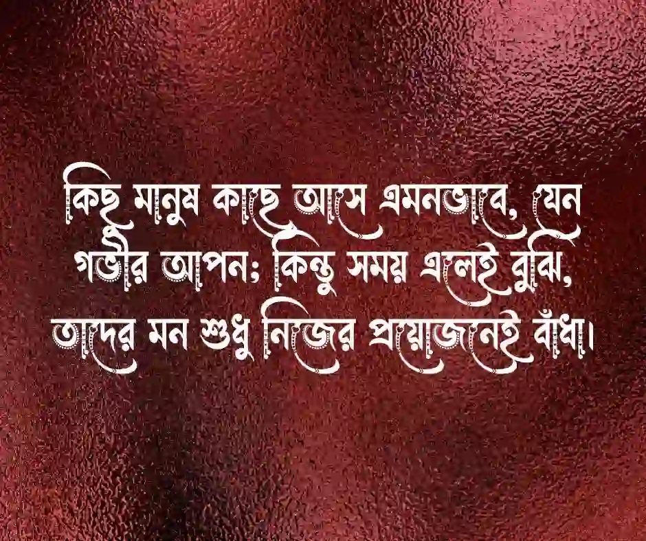 স্বার্থপর মানুষ নিয়ে উক্তি
