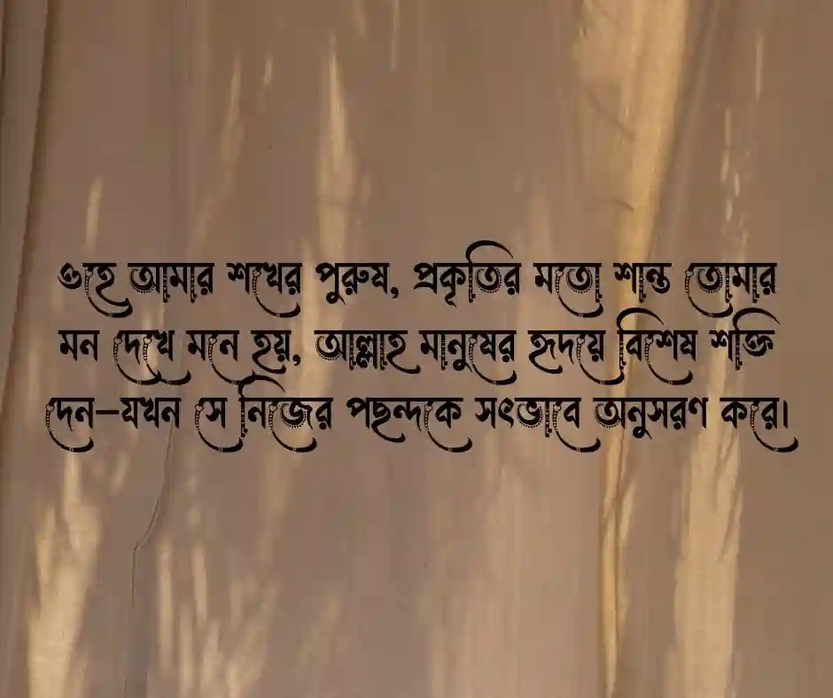 ওহে আমার শখের পুরুষ ক্যাপশন