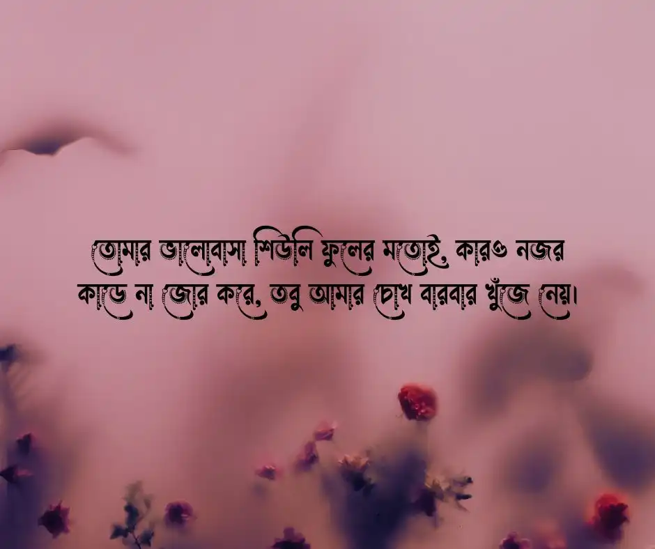 শিউলি ফুল নিয়ে ভালোবাসার ক্যাপশন