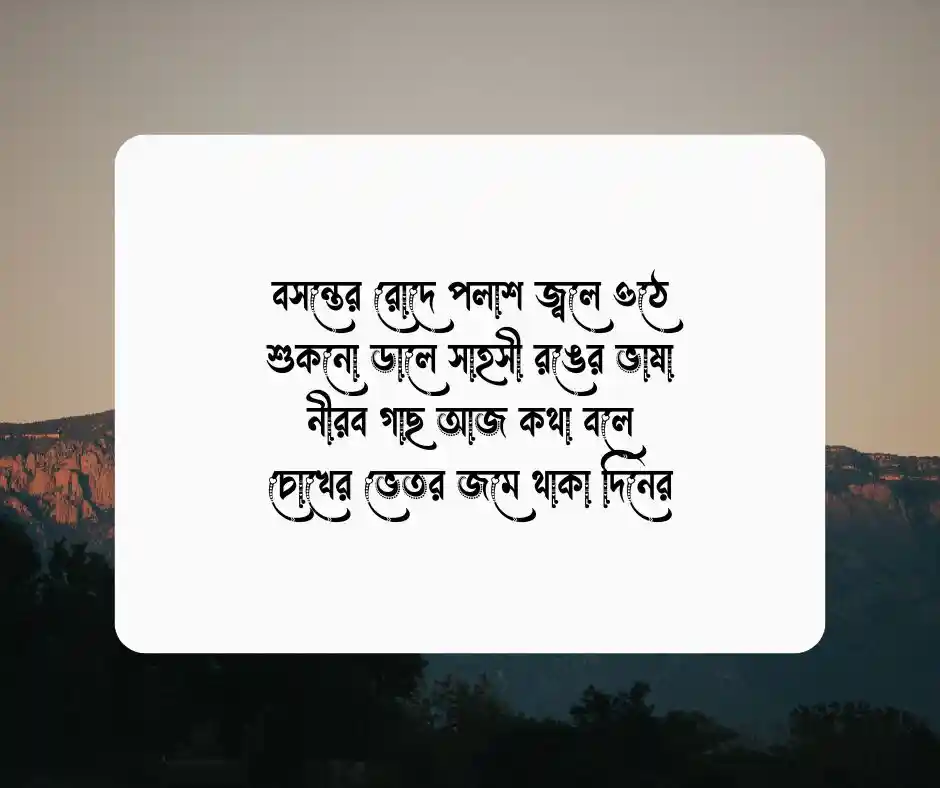 পলাশ ফুল নিয়ে কবিতা