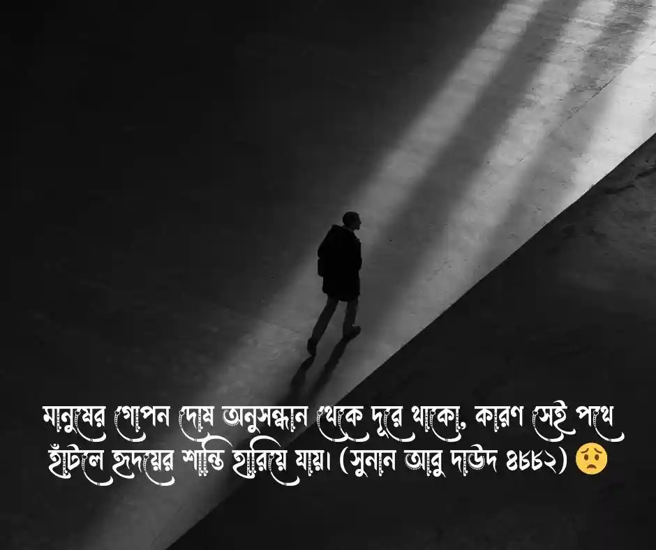অন্যের দোষ খোঁজা নিয়ে হাদিস