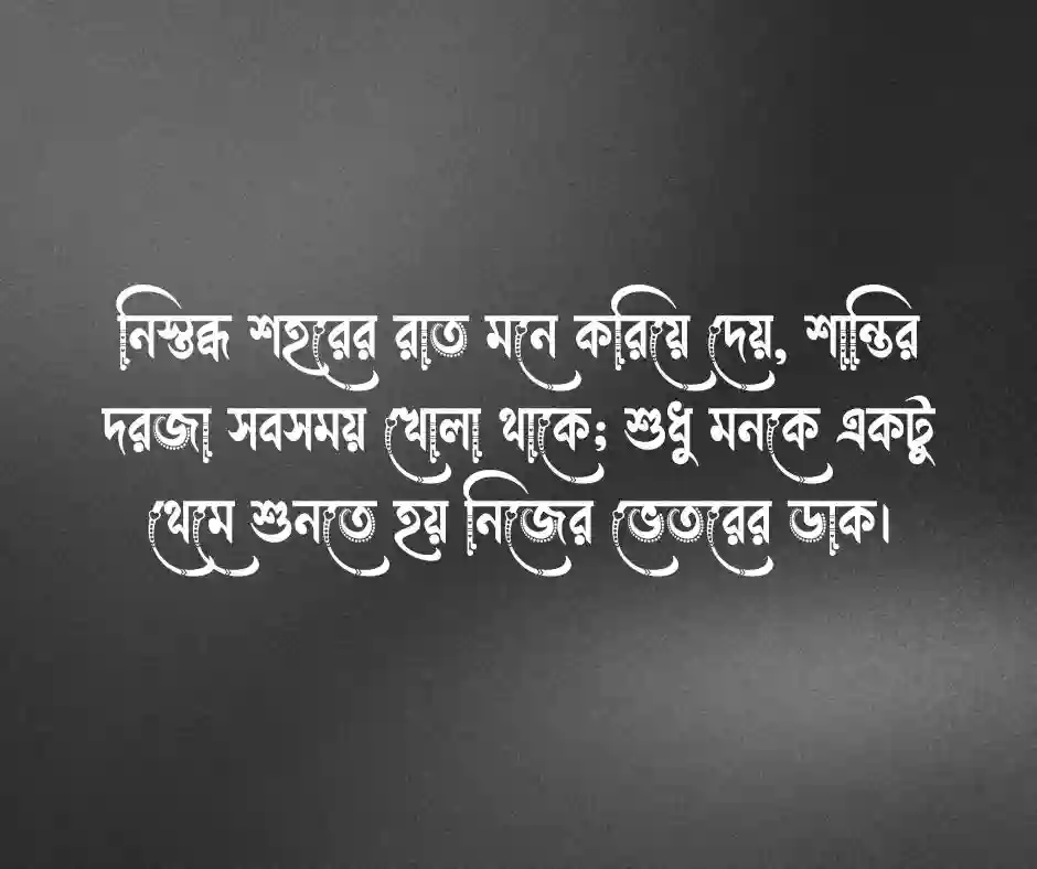 নিস্তব্ধ শহর নিয়ে ক্যাপশন