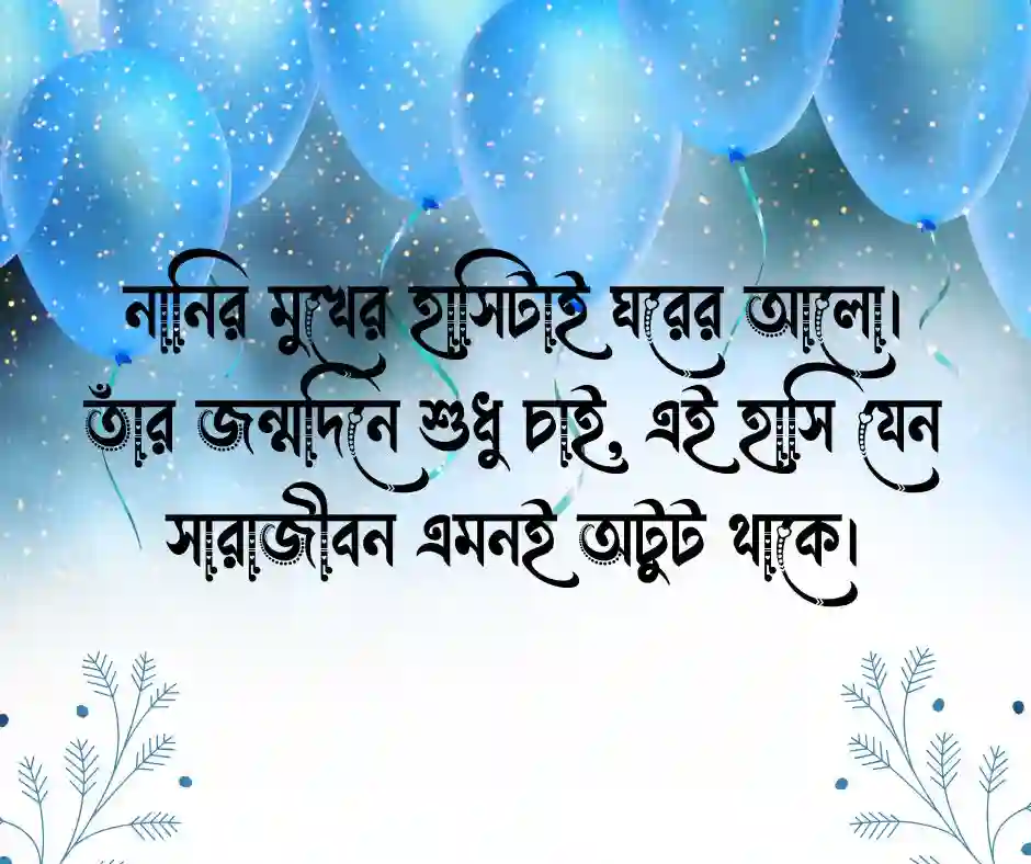 নানির জন্মদিনের শুভেচ্ছা স্ট্যাটাস
