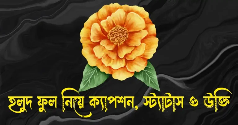 হলুদ ফুল নিয়ে ক্যাপশন, স্ট্যাটাস, উক্তি, ছন্দ ও কবিতা
