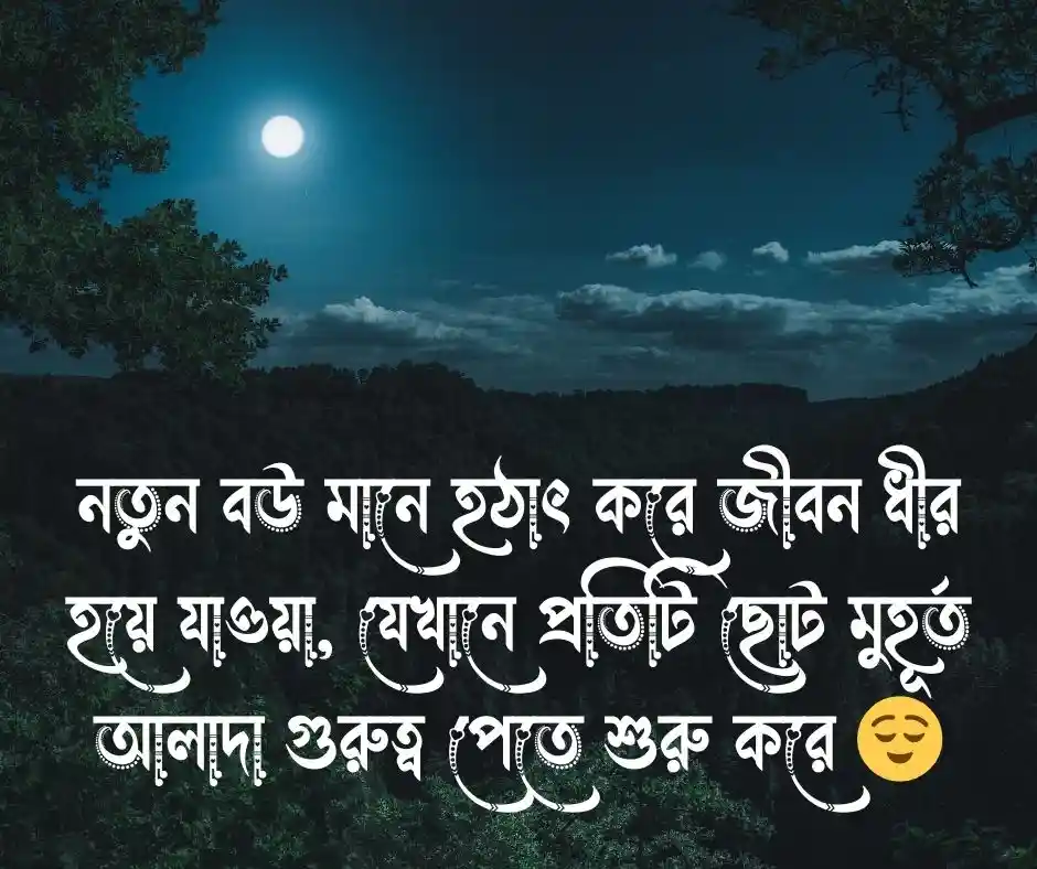 নতুন বউ নিয়ে স্ট্যাটাস