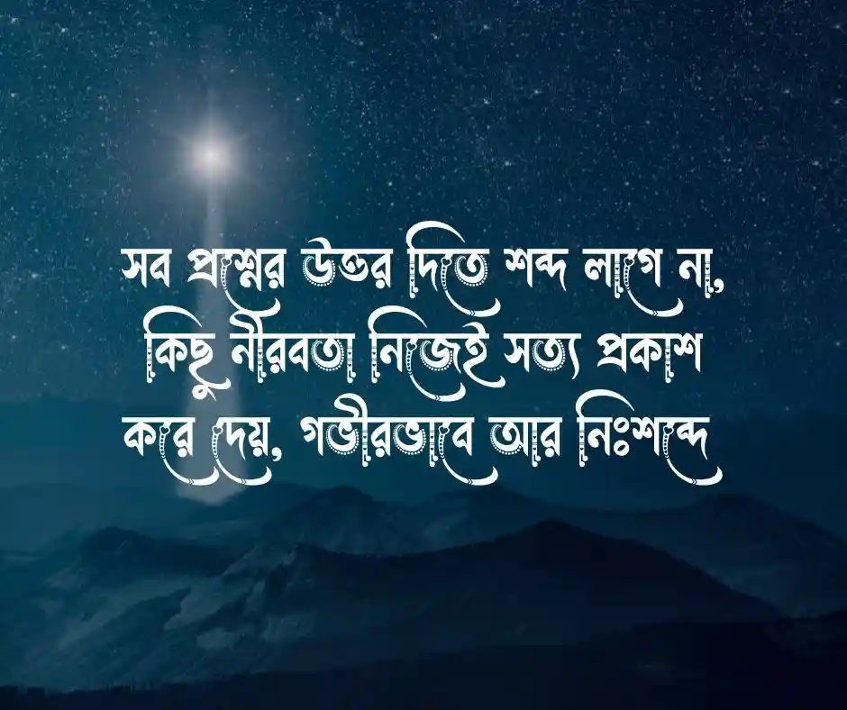 নীরবতা নিয়ে স্ট্যাটাস নীরবতার স্ট্যাটাস
