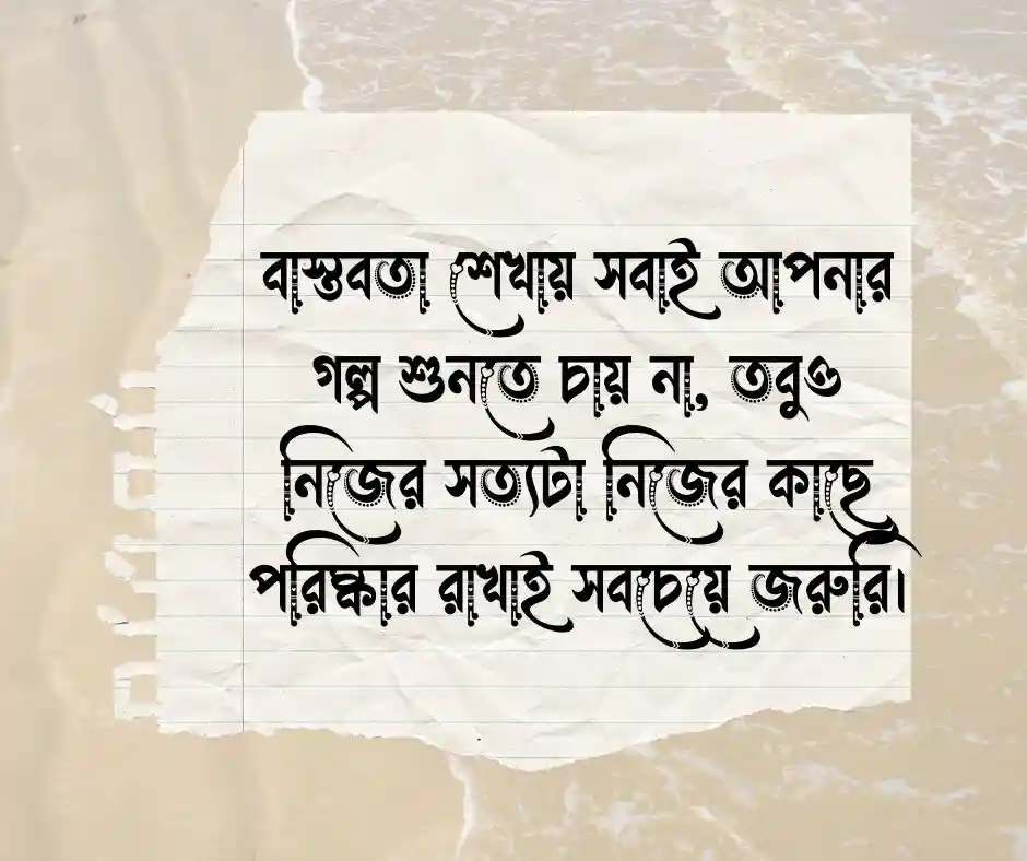 বাস্তবতা নিয়ে স্ট্যাটাস