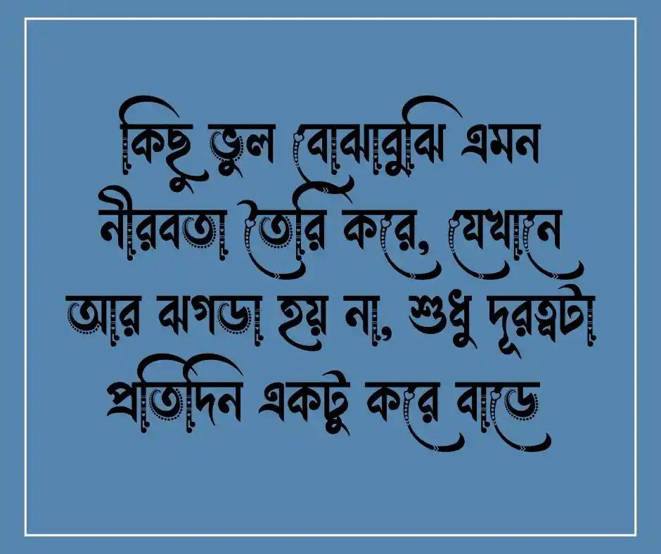 ভুল বোঝাবুঝি নিয়ে উক্তি