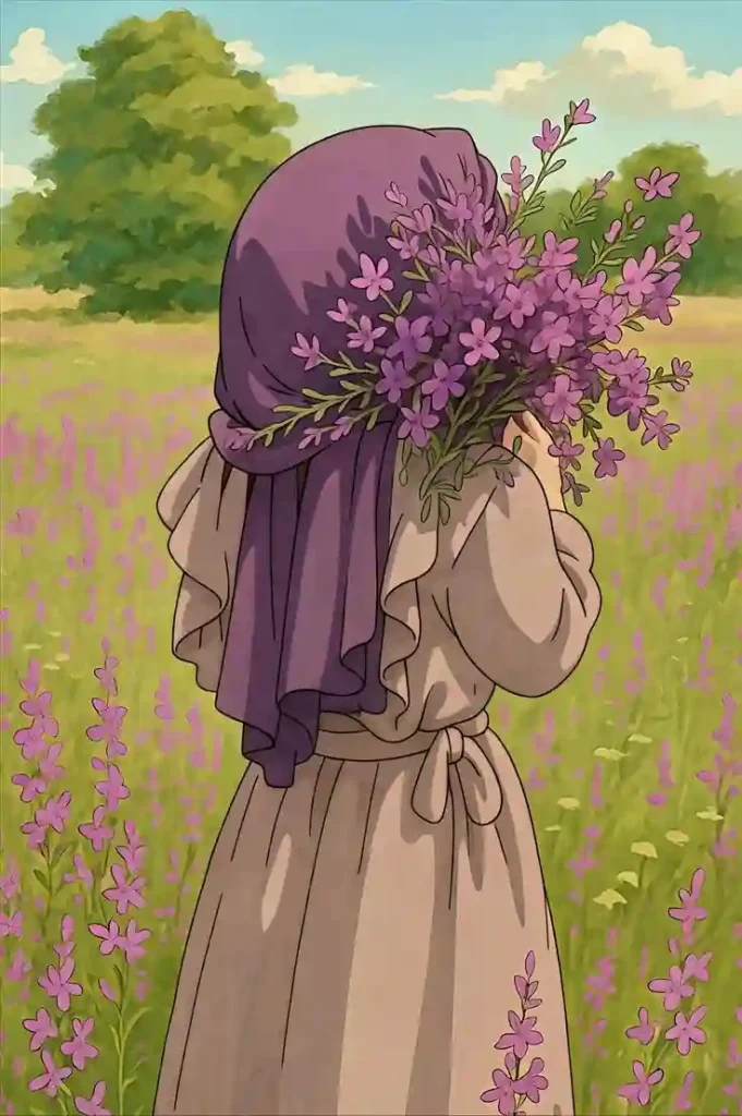 মেয়েদের পিক মুখ ঢাকা পিক