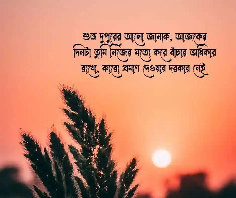 শুভ দুপুর ক্যাপশন