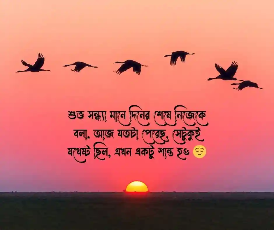 শুভ সন্ধ্যা নিয়ে ক্যাপশন