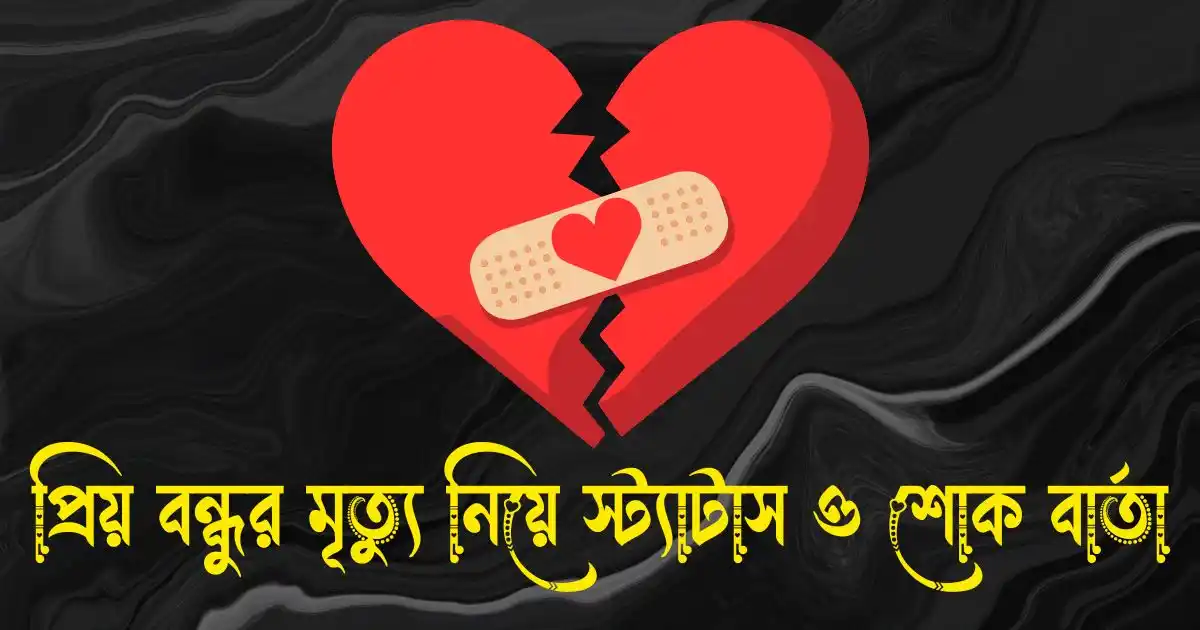 প্রিয় বন্ধুর মৃত্যু নিয়ে স্ট্যাটাস, ক্যাপশন ও শোক বার্তা