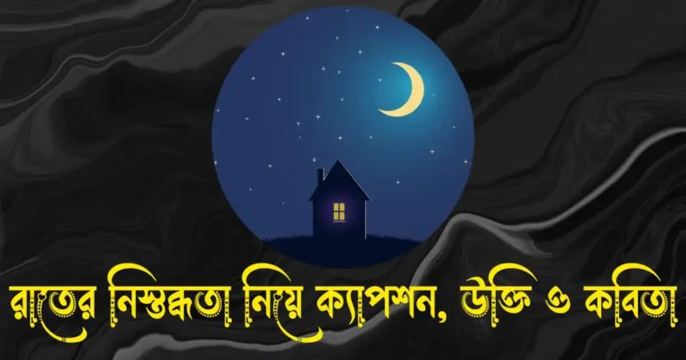 রাতের নিস্তব্ধতা নিয়ে ক্যাপশন, স্ট্যাটাস, উক্তি ও কবিতা