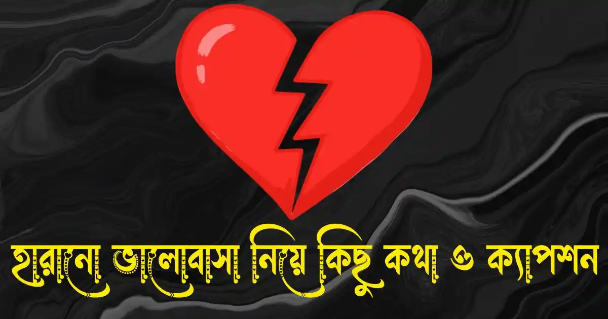 হারানো ভালোবাসা নিয়ে কিছু কথা, ক্যাপশন, স্ট্যাটাস, উক্তি