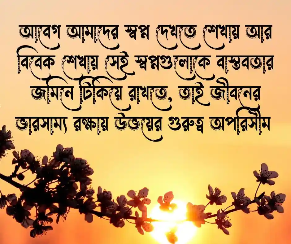 আবেগ ও বিবেক নিয়ে উক্তি