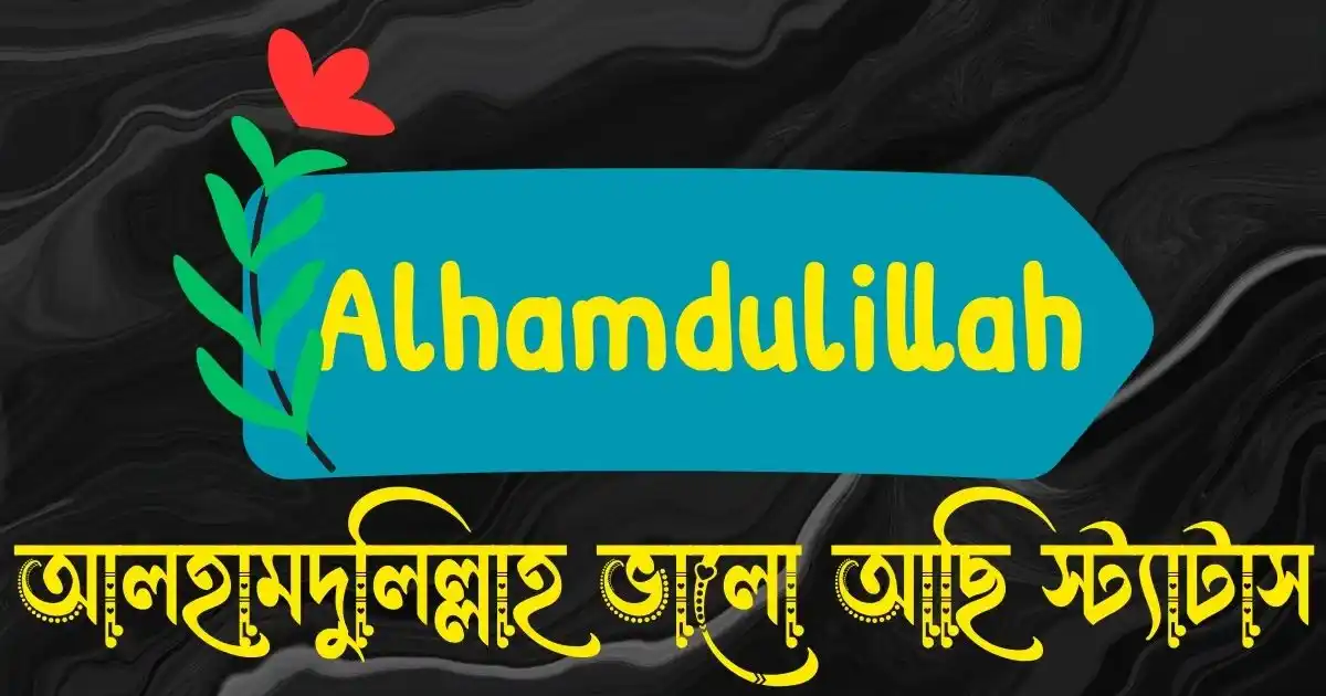 আলহামদুলিল্লাহ ভালো আছি স্ট্যাটাস ও ক্যাপশন
