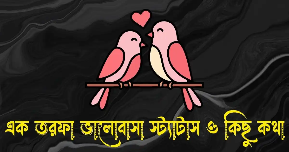 এক তরফা ভালোবাসা স্ট্যাটাস, ক্যাপশন, মেসেজ ও কিছু কথা