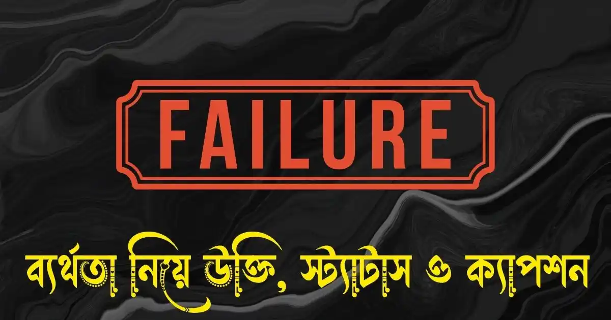 ব্যর্থতা নিয়ে উক্তি, স্ট্যাটাস ও ক্যাপশন
